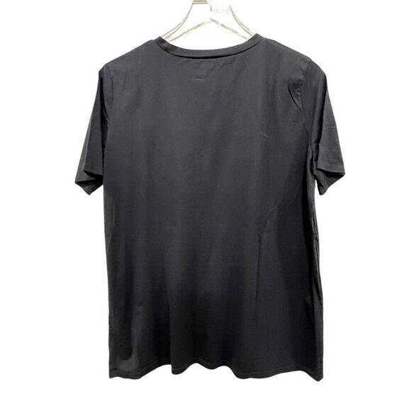 Zara Women Size L Black T-Shirt Life is an Experience Short Sleeve - Picture 3 of 4
